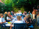 Ferienwohnung in K&uuml;kel&uuml;hn - Ferienhof Bl&ouml;hs - Gem&uuml;tliches Beisammensein