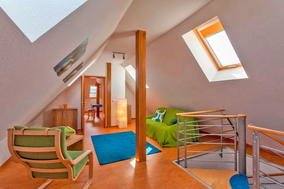 Ferienwohnung in Bastorf - Haus Mare - Wohnzimmer im Dachgescho&szlig;