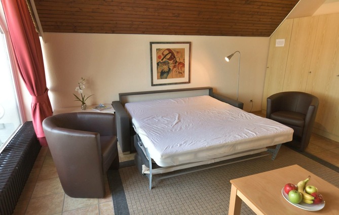 Appartement in Pelzerhaken - Appartement im Ferienpark AM WALDRAND - Schlafsofa mit gro&szlig;er Matratze