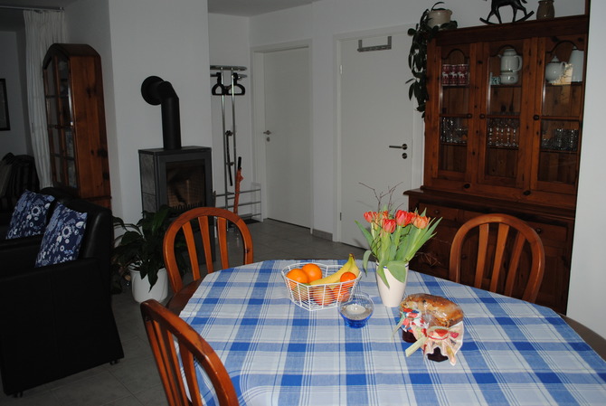 Ferienwohnung in D&ouml;hnsdorf - Haus am Steinwall - Blick zum Kamin