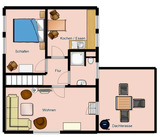 Ferienwohnung in Gr&ouml;mitz - Wohnung 1 - Grundriss