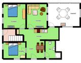 Ferienwohnung in Gr&ouml;mitz - Wohnung 2 - Grundriss