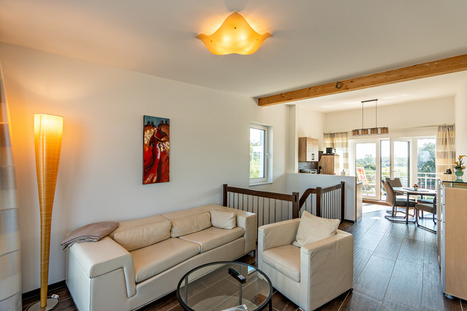 Ferienwohnung in B&ouml;rgerende - Appartement 5 - Traumblick - WZ und K&uuml;che