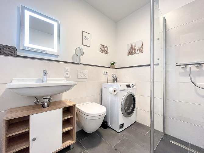 Ferienwohnung in Boltenhagen - Wei&szlig;e Villen Whg. 20 - kleines Badezimmer